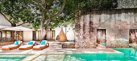 View of the pool and nature